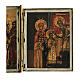Trittico icona da viaggio in tempera Russia 1700 10x20 cm s4