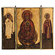 Tríptico russo de viagem Nossa Senhora Fonte da Vida século XVIII, 17x21 cm s1