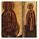 Tríptico russo de viagem Nossa Senhora Fonte da Vida século XVIII, 17x21 cm s4