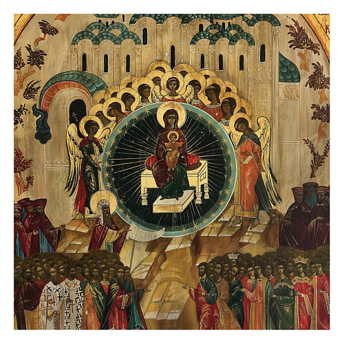 Russian icon In Thee Rejoices XIX century 50x40 cm 2