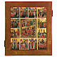 The Twelve Great Feasts, antique Russian icon, 40x30 cm s1