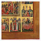 Ícone antigo russo As Doze Festas século XIX, 35,3x30,5 cm s3
