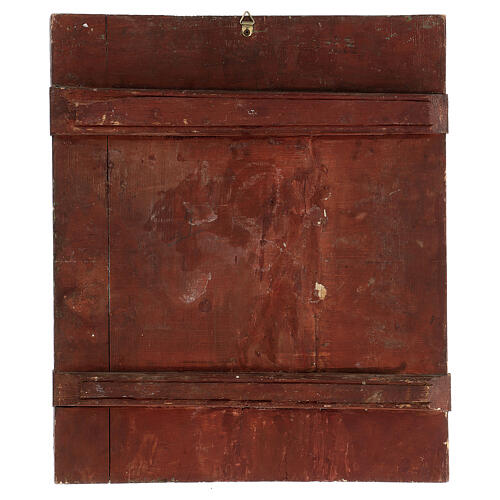 Icona antica Crocifissione con Scene Russia 1700 40x30 cm 6