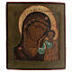 Icon Antique Madonna of Kazan XIX century Russia 30x20 cm s1