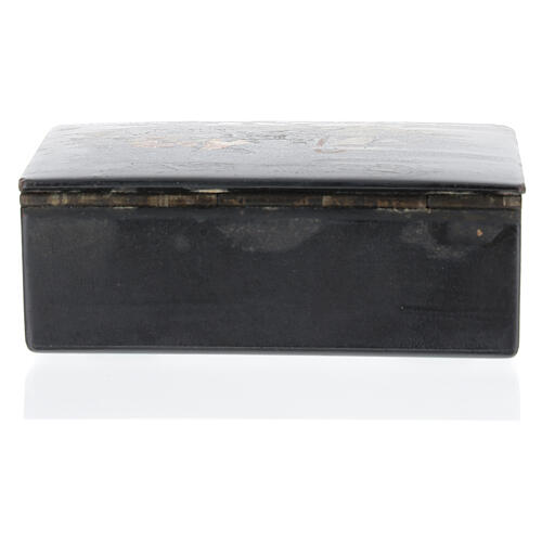 Antique Russian lacquer box scene on the chariot 15x10x5 cm 4