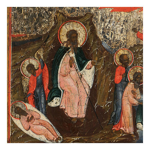 Russian icon Ascent into Heaven of the Prophet Elijah antique 19th century 2