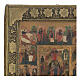 Antique icon, The Twelve Feasts with basma, Russia, beginning of 19th century s3