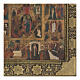 Antique icon, The Twelve Feasts with basma, Russia, beginning of 19th century s4