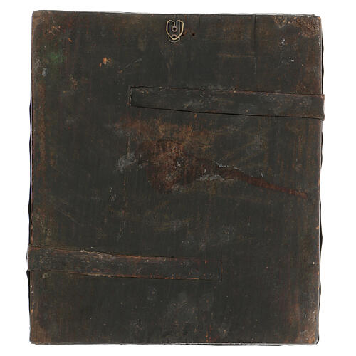 Ícone antigo As Doze Festas com basma, Rússia, século XIX, 30,5x27 cm 6