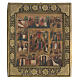 Ícone antigo As Doze Festas com basma, Rússia, século XIX, 30,5x27 cm s1