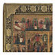 Ícone antigo As Doze Festas com basma, Rússia, século XIX, 30,5x27 cm s3