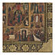 Ícone antigo As Doze Festas com basma, Rússia, século XIX, 30,5x27 cm s4