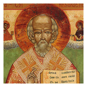 Saint Nicholas of Myra, antique Russian icon, mid-19th century