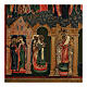 Ícone russo antigo Proteção da Nossa Senhora Pokrov, XIX século 44,5x38,5 cm s3