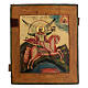 Ícone antigo Arcanjo Miguel, Rússia, século XIX, 32x27 cm s1