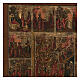 Ícone antigo Doze Grandes Festas Rússia, século XVIII-XIX, 40x35 cm s3