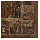 Ícone antigo Doze Grandes Festas Rússia, século XVIII-XIX, 40x35 cm s4
