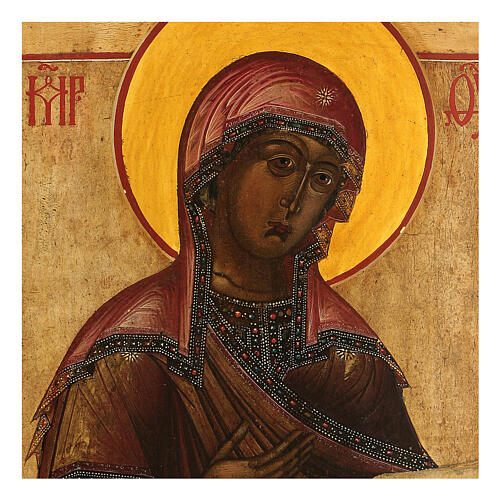 Russische Ikone Madonna della Deesis 18.-19. Jahrhundert 2