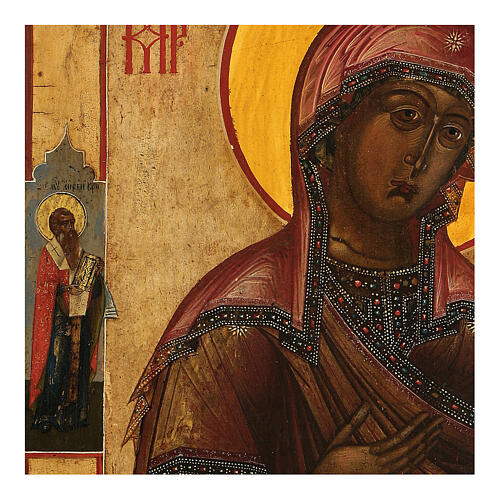 Russische Ikone Madonna della Deesis 18.-19. Jahrhundert 4