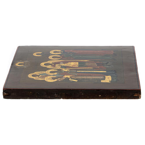 Icono antiguo San Miguel con Santos Floro y Lauro siglo XIX Rusia 5