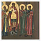 Icona antica San Michele con Santi Floro e Lauro XIX sec Russia s4