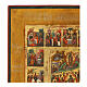 Icono antiguo ruso 16 Grandes Fiestas siglos XVIII-XIX s5