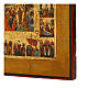 Icono antiguo ruso 16 Grandes Fiestas siglos XVIII-XIX s6