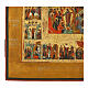 Icona antica russa 16 Grandi Feste XVIII-XIX sec s7