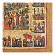 Ícone antigo russo Dezesseis Grandes Festas, século XVIII-XIX, 35x30 cm s4