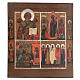 Antique Quadripartite Russian icon with saints, mid-19th century s1