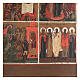 Icône russe quadripartite avec saints moitié XIX siècle s4