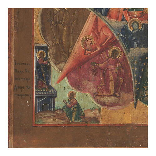 Russische Ikone Madonna brennender Dornbusch 19. Jahrhundert 4