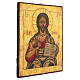 Russische Ikone 'Christus Pantokrator', 50x40 cm, antik, handgemalt s3