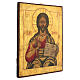 Icona russa ''Cristo Pantokrator'' 50x40 antica dipinta a mano s3