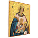 Ícone antigo ucraniano "Nossa Senhora da Maçã" 70x55 cm pintada à mão fundo ouro s4