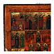 Icona antica Dodici Feste Russia 40x30 XIX secolo s4
