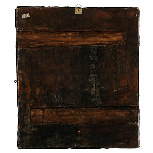 Icona ''Gioia di tutti gli afflitti'' russa antica 35x30 con riza metallo  7