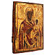 Icône ancienne de la Mère de Dieu de Tikhvin restaurée au XXIe siècle, Russie, 35x25 cm s3