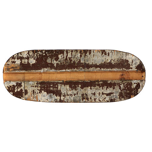 Alte russische Ikone – Anbetung der Könige & König Herodes, 80 × 30 cm, restauriert 6