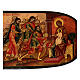 Icona russa antica restaurata Adorazione dei Magi Re Erode 80x30 s2