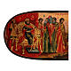 Ícone russo antigo restaurado Adoração dos Magos e Re Herodes 80x30 cm s3