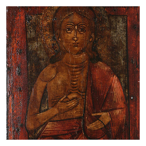 Icona San Bonifacio Russia antica 25x20 dipinta a mano 2