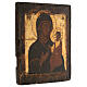 Icona Madonna di Smolensk Russia dipinta XVIII sec. 30x25 cm s3
