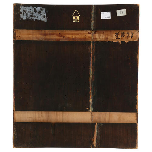 Icône Ascension au ciel du prophète Élie Russie peinte XIXe s. 40x35 cm 5