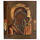 Icône Notre-Dame de Kazan Russie peinte 2ème moitié XIXe s. 35x30 cm s1