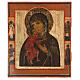 Icona Madonna di Feodor Russia dipinta XIX sec. 30x25 cm s1