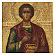 Icon of Saint Pantaleon, Russian painted icon, 19th c., 7x6 in s2