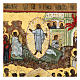 Icône Descente aux Enfers de Christ Russie peinte XIXe siècle 20x15 cm s4