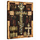 Ícone russo antigo Crucificação Estauroteca séc. XVIII 40x30 cm s3