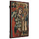 Icona Greca antica Madre di Dio Fiore immarcescibile XVIII sec 30x20 cm s3